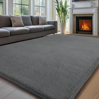 Grand Tapis Moelleux Shaggy Antidérapant pour Salon et Chambre
