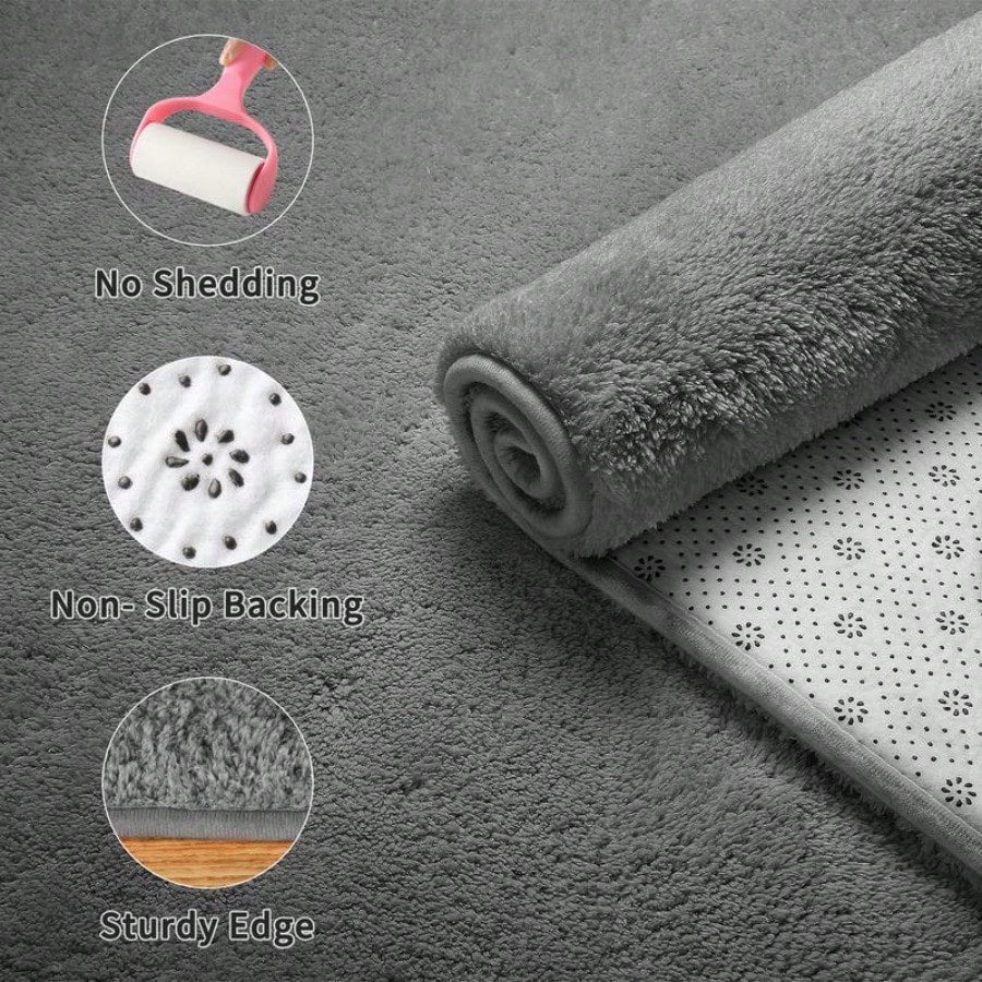 Grand Tapis Moelleux Shaggy Antidérapant pour Salon et Chambre