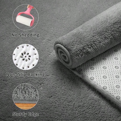 Grand Tapis Moelleux Shaggy Antidérapant pour Salon et Chambre