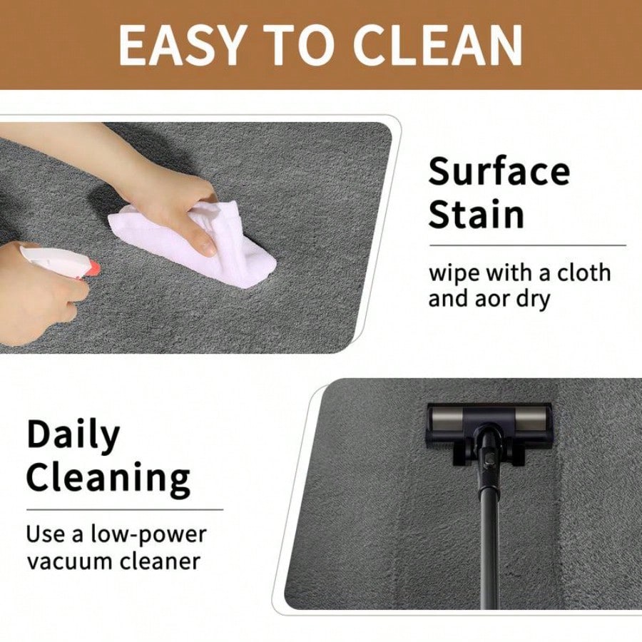 Grand Tapis Moelleux Shaggy Antidérapant pour Salon et Chambre