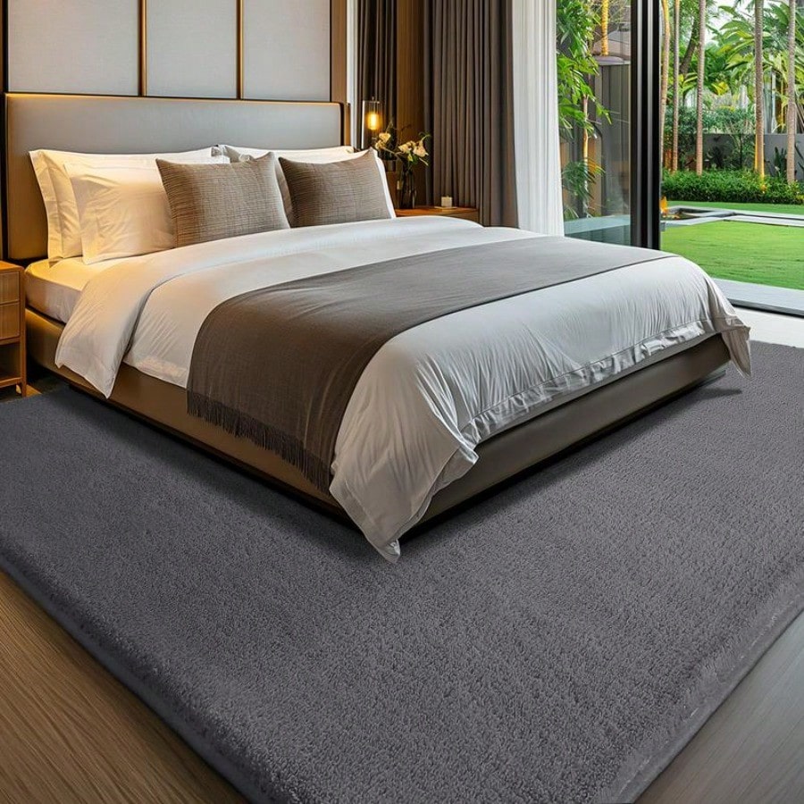 Grand Tapis Moelleux Shaggy Antidérapant pour Salon et Chambre