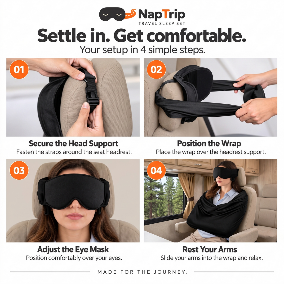 NapTrip 3-in-1 Travel Sleep Set