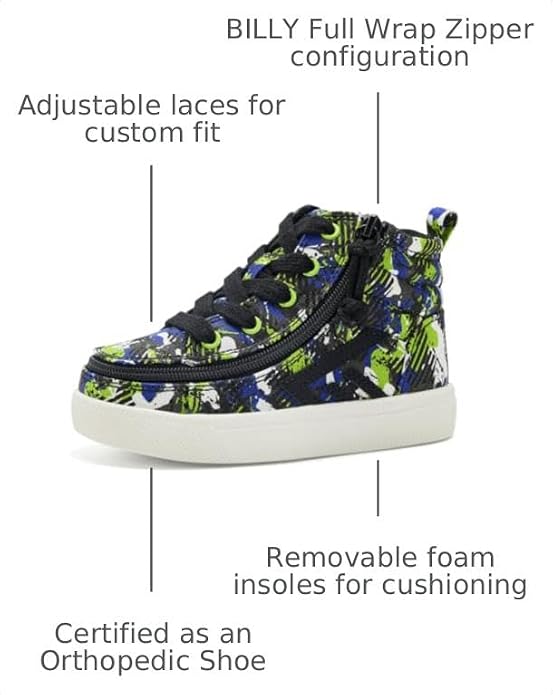 Billy Footwear Kids’ CS High Top Sneakers – Little Kid & Big Kid