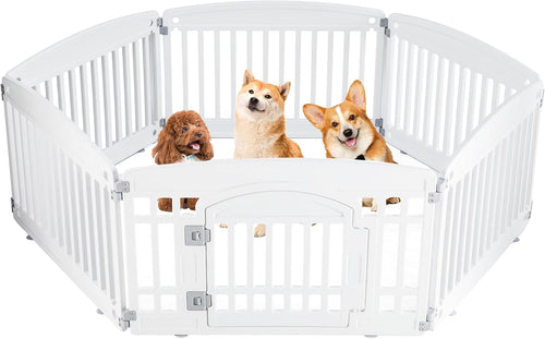 6-Panel Plastic Pet Playpen - 24 Inch