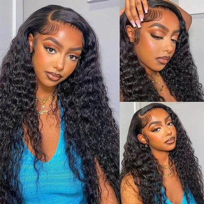 13x6 HD Lace Deep Wave Human Hair Wig – 180% Density, Pre-Plucked