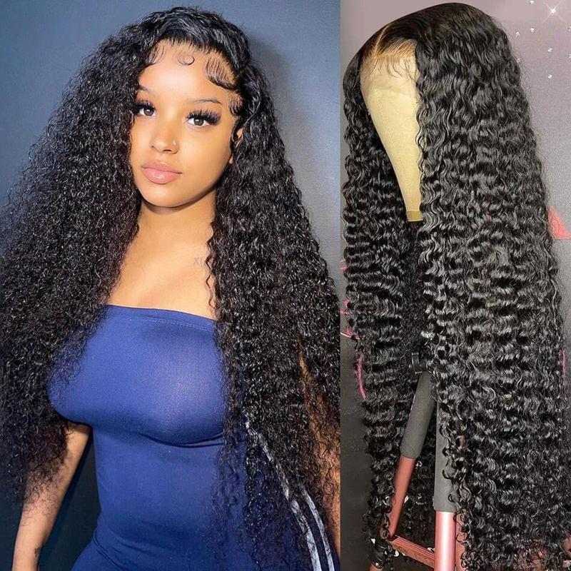 13x6 HD Lace Deep Wave Human Hair Wig – 180% Density, Pre-Plucked