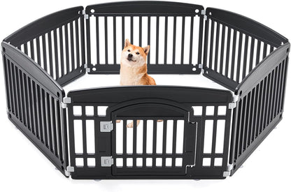 6-Panel Plastic Pet Playpen - 24 Inch