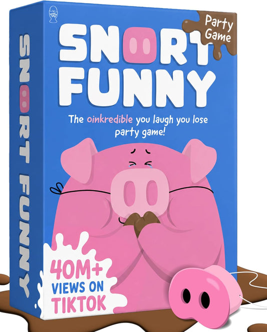 Snort Funny – Divertido juego de fiesta familiar para niños y adultos donde si te ríes, pierdes