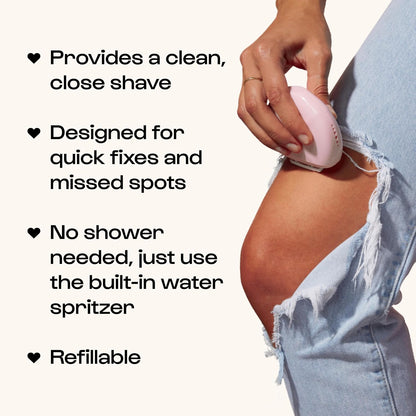Alleyoop Portable Travel Razor for Women – Compact Mini Shaver, Dusty Pink