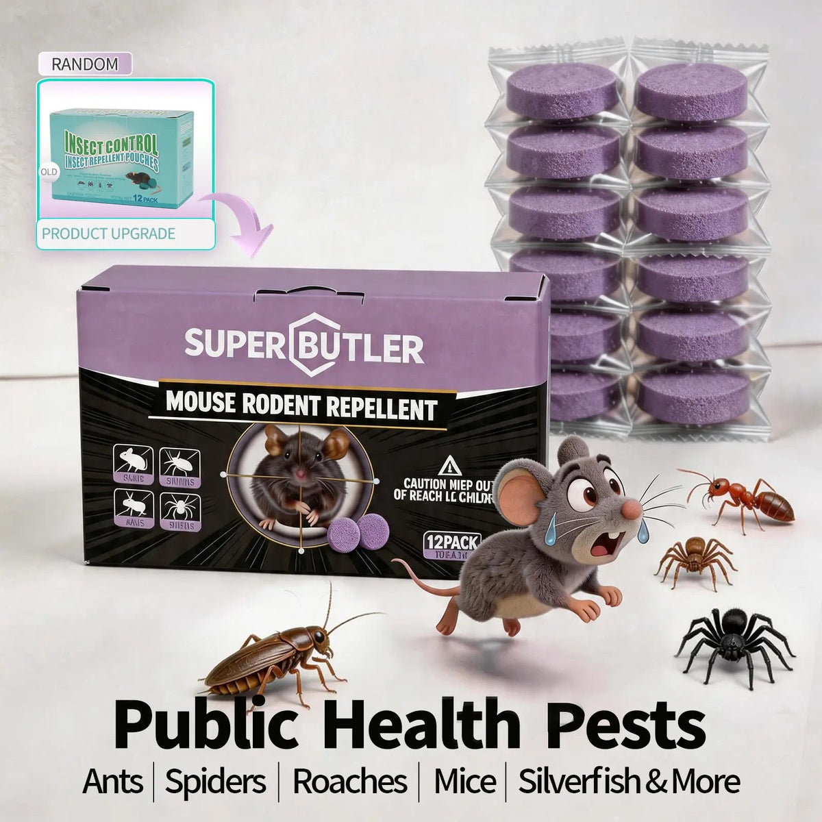 Powerful Professional Rodent Repellent - Fast Action Bait for Indoor/Outdoor Control