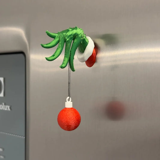 Grinch Hand Christmas Fridge Magnet 🎄