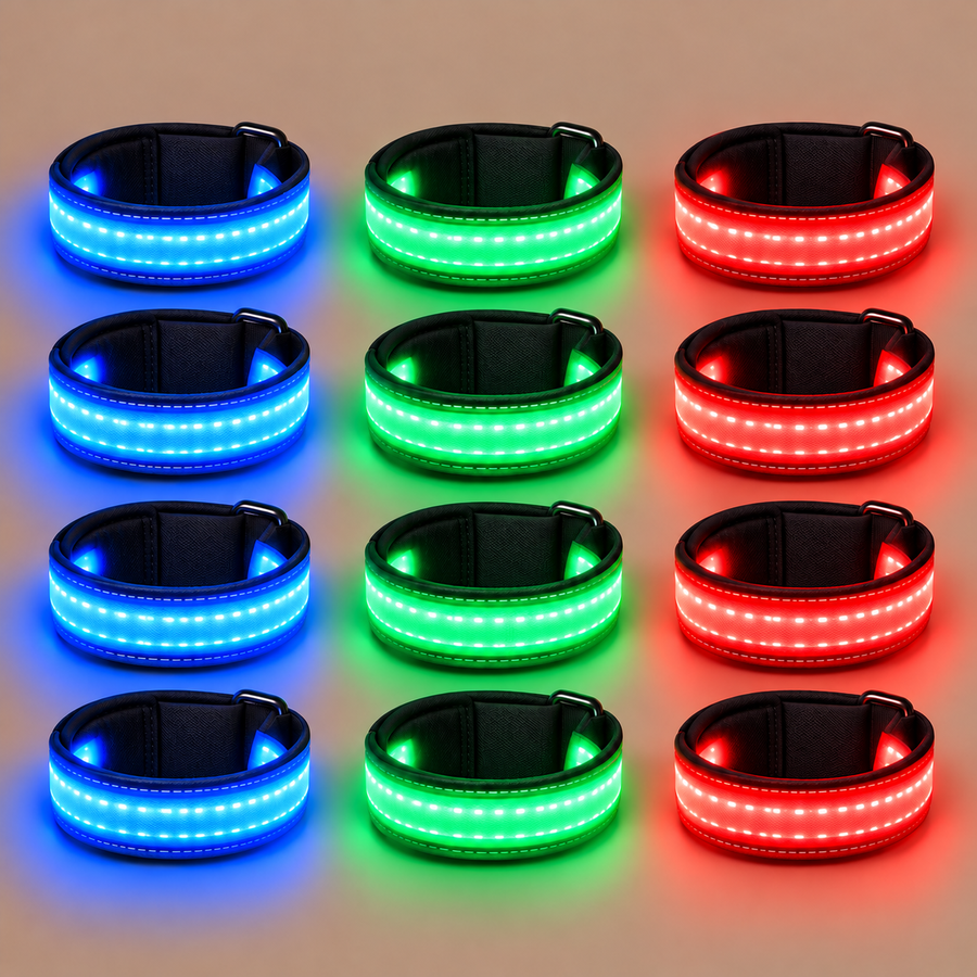 LumaRein Glow Leg Bands (Set of 4)