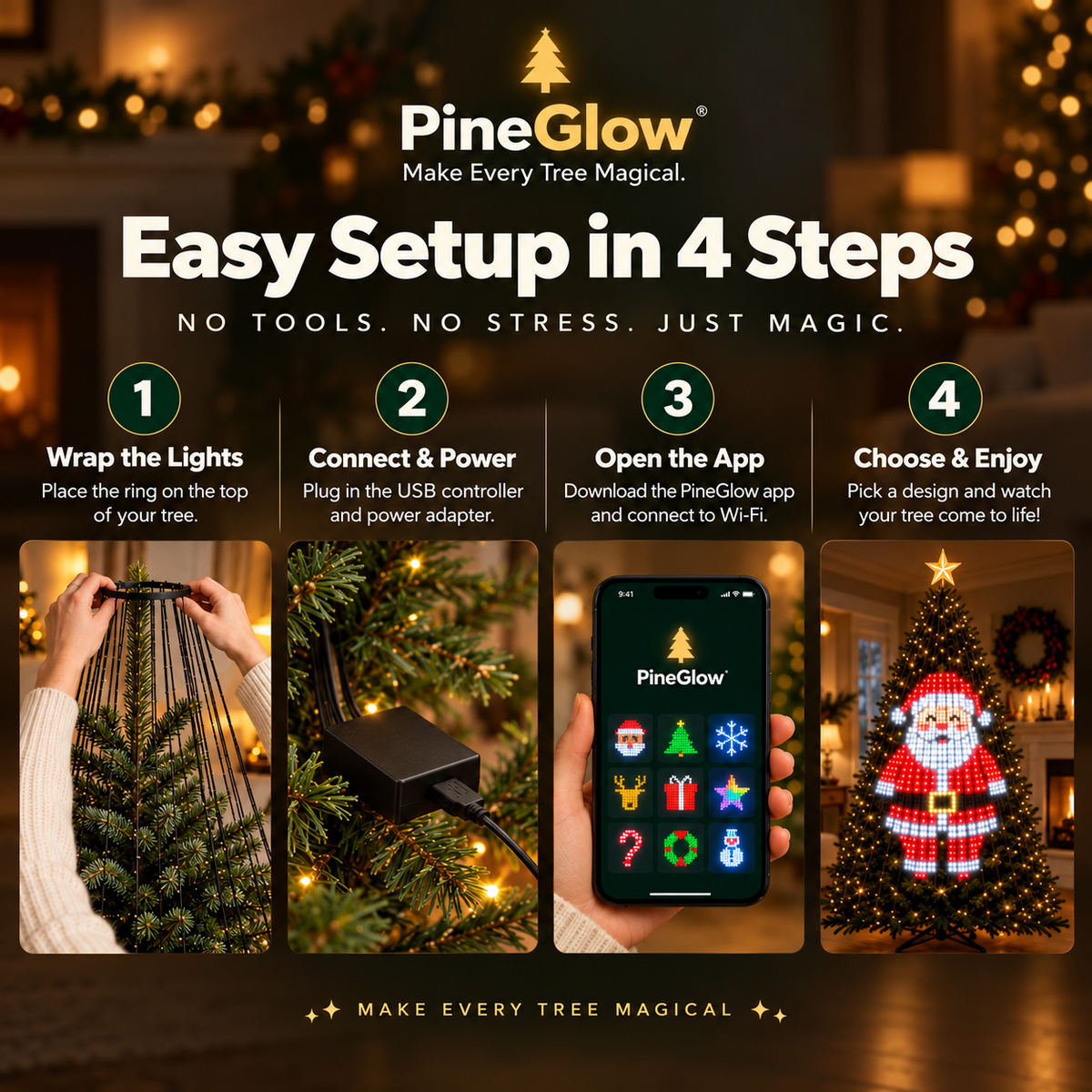 Smart Animated Christmas Tree Lights