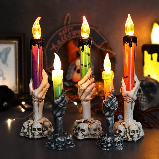 Halloween Attitude Pack - Set of 5 LED Skeleton Candles