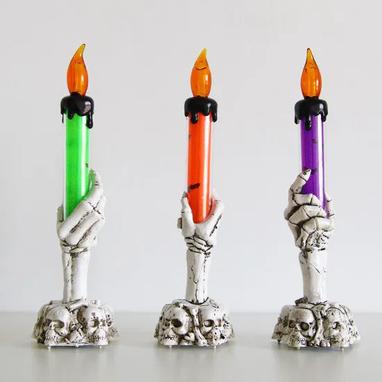 Halloween Attitude Pack - Set of 5 LED Skeleton Candles