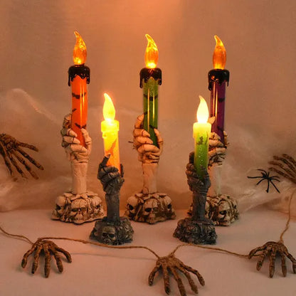 Halloween Attitude Pack - Set of 5 LED Skeleton Candles