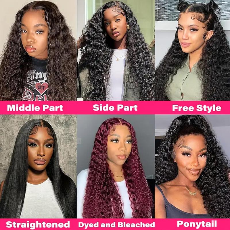 13x6 HD Lace Deep Wave Human Hair Wig – 180% Density, Pre-Plucked