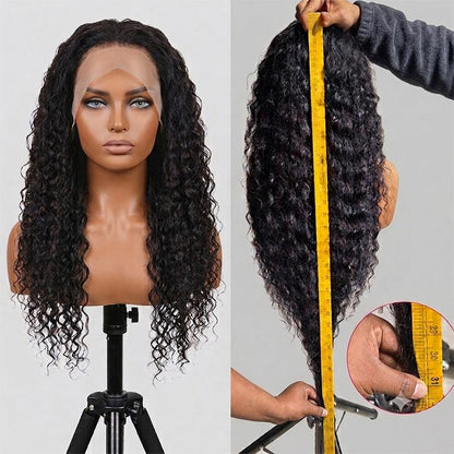13x6 HD Lace Deep Wave Human Hair Wig – 180% Density, Pre-Plucked