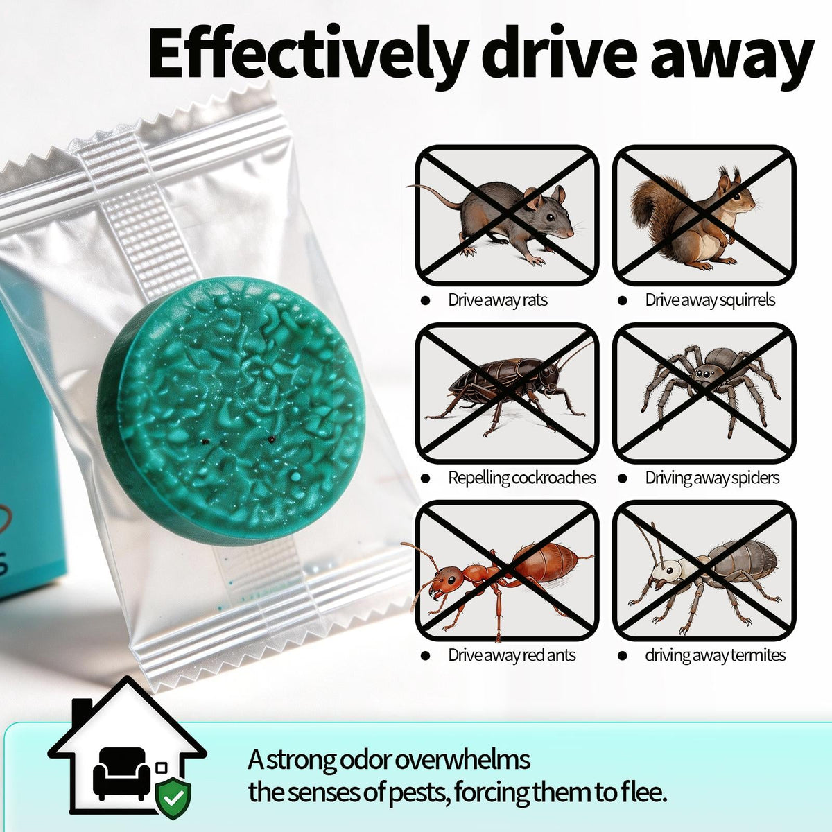 Powerful Professional Rodent Repellent - Fast Action Bait for Indoor/Outdoor Control