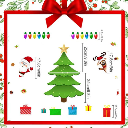 DIY Magnetic Christmas Tree Set – Reusable Fridge Decorations with Santa, Reindeer & Gifts 🎄