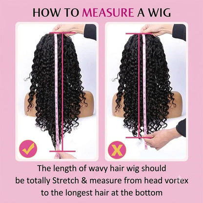 13x6 HD Lace Deep Wave Human Hair Wig – 180% Density, Pre-Plucked