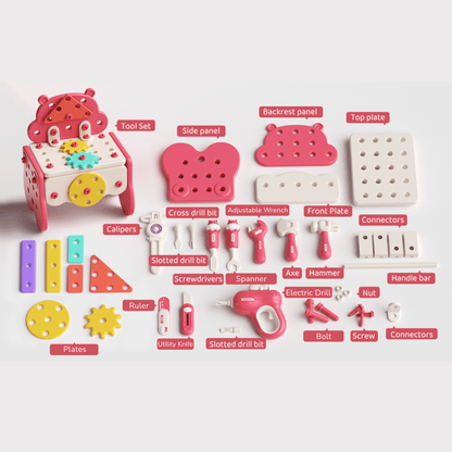 Hippo All-in-one Tool Hub DIY Montessori Tool Box Set